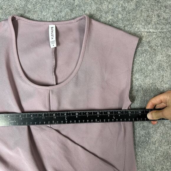 Athleta Rosy Bayview Tee Women’s Small Faux Wrap Front Stretch Purple - Picture 3 of 7